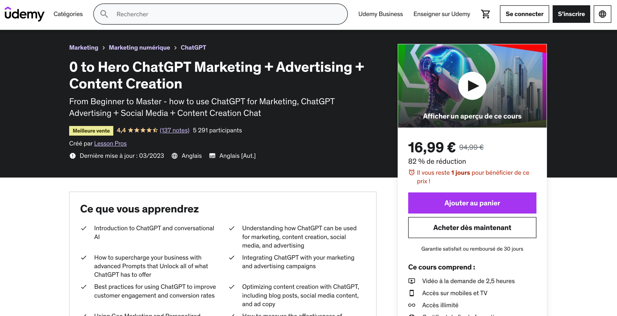 0 to Hero ChatGPT Marketing + Advertising + Content Creation
