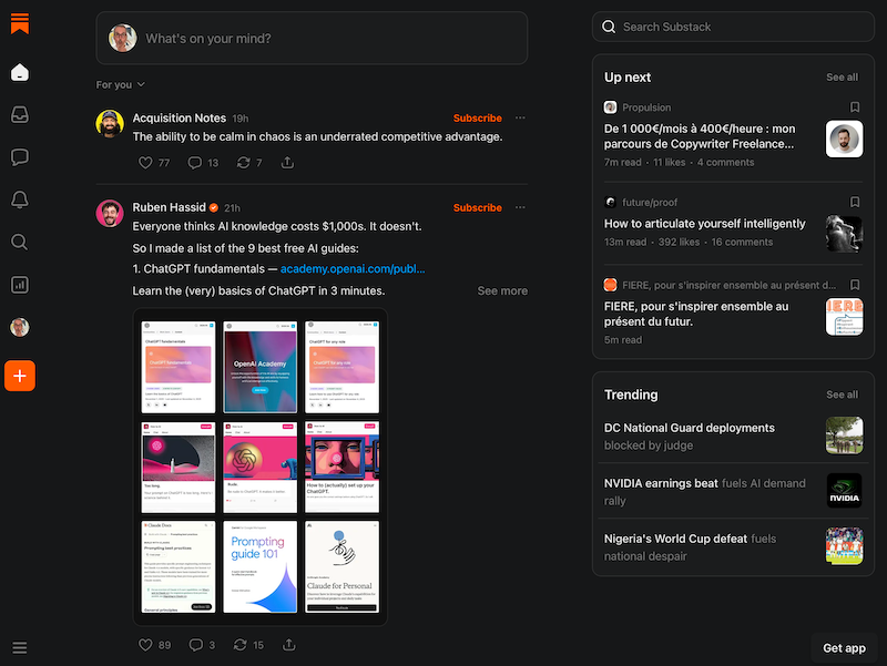 Substack le réseau social