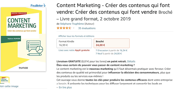 Content Marketing Livre Stéphane Truphème